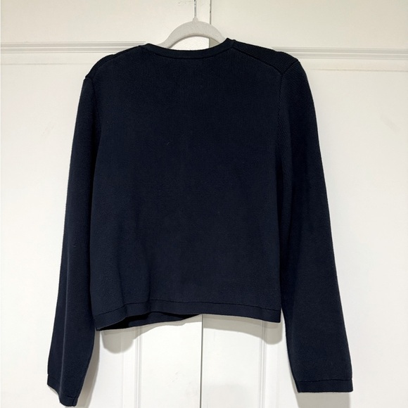 J.Crew Emilie sweater lady jacket in Navy 💯% Cotton NWT SZ L Top Rated - Picture 11 of 11